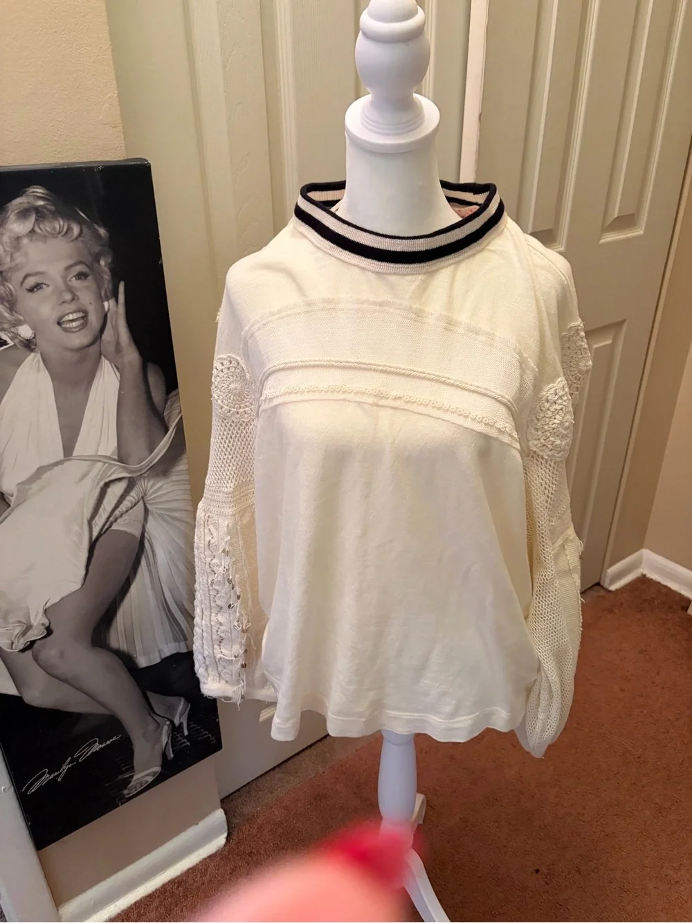 Free People “Marakesh”  ivory top L